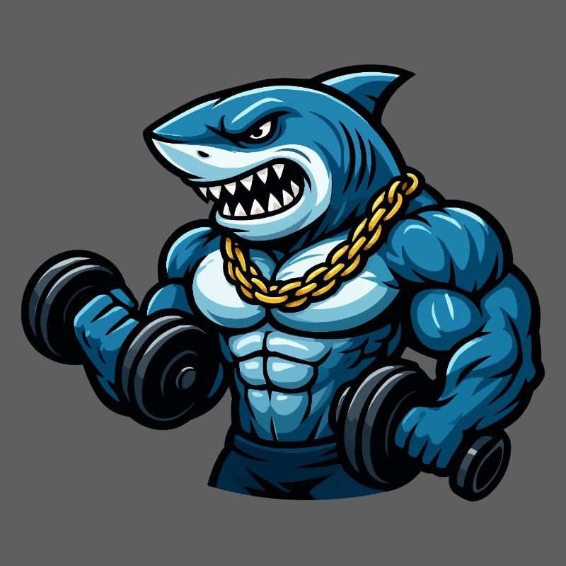 shark bodybuilder comic