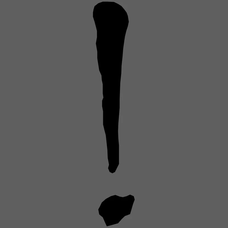 Exclamation mark / exclamation mark in black