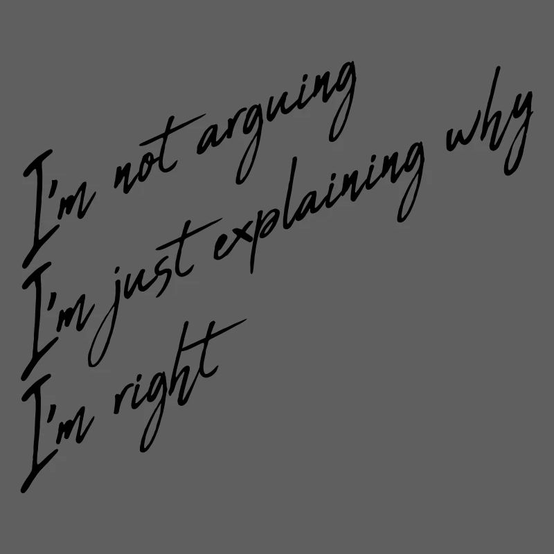 I m not arguing