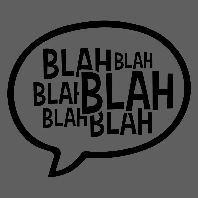 Comic speech bubble blah