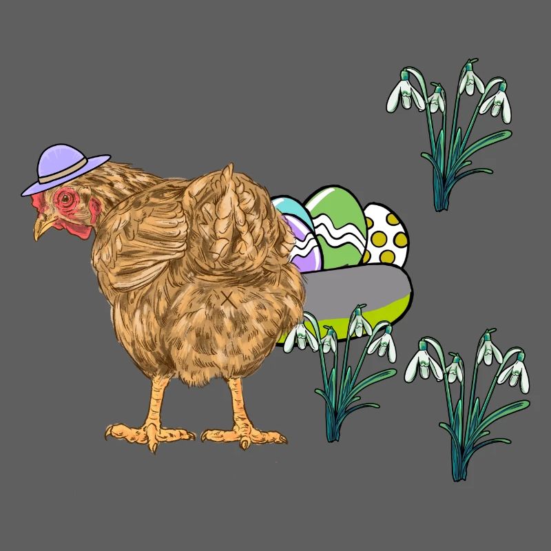 Chicken Poultry Eggs Nest Easter Eggs Easter