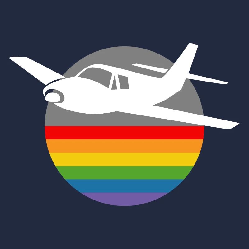 Regenbogen Flugzeug white