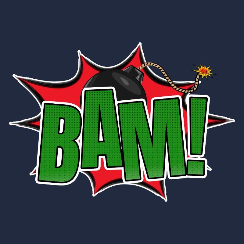 Bam! Comic Stil Graffiti Schriftzug