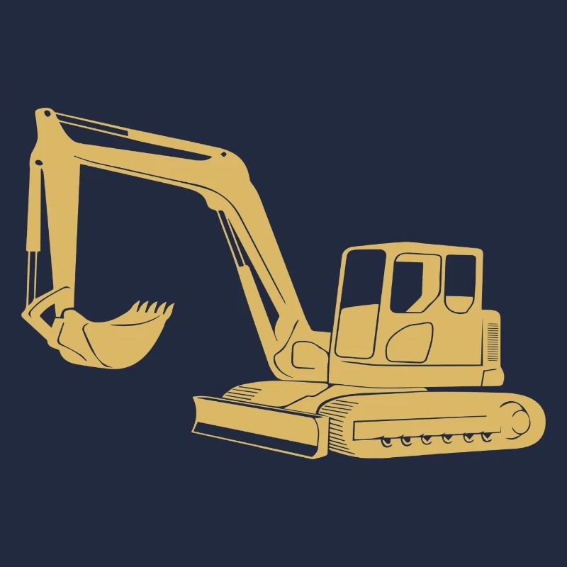 Excavator Driver Silhouette - Construction Equipment Operator