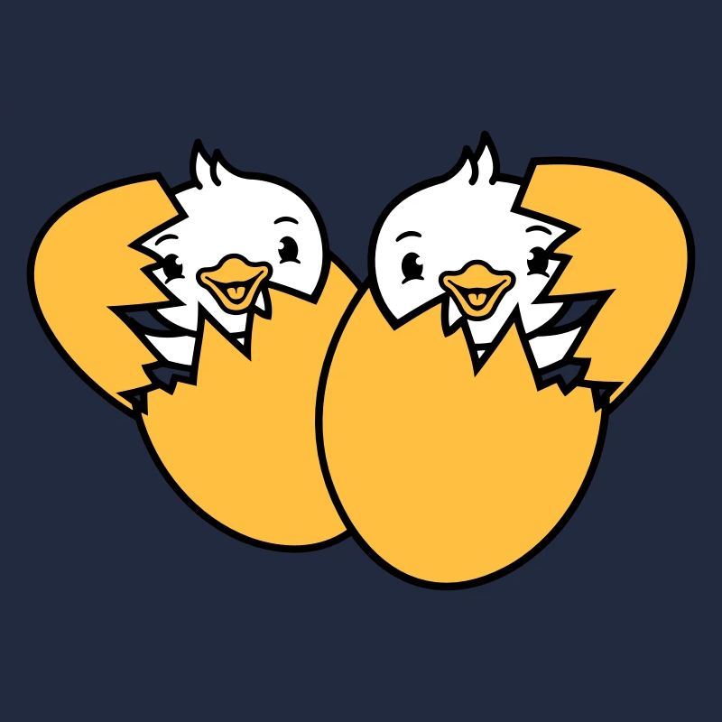 2 Birds Two Chicks Egg Hatch Born Eggshell