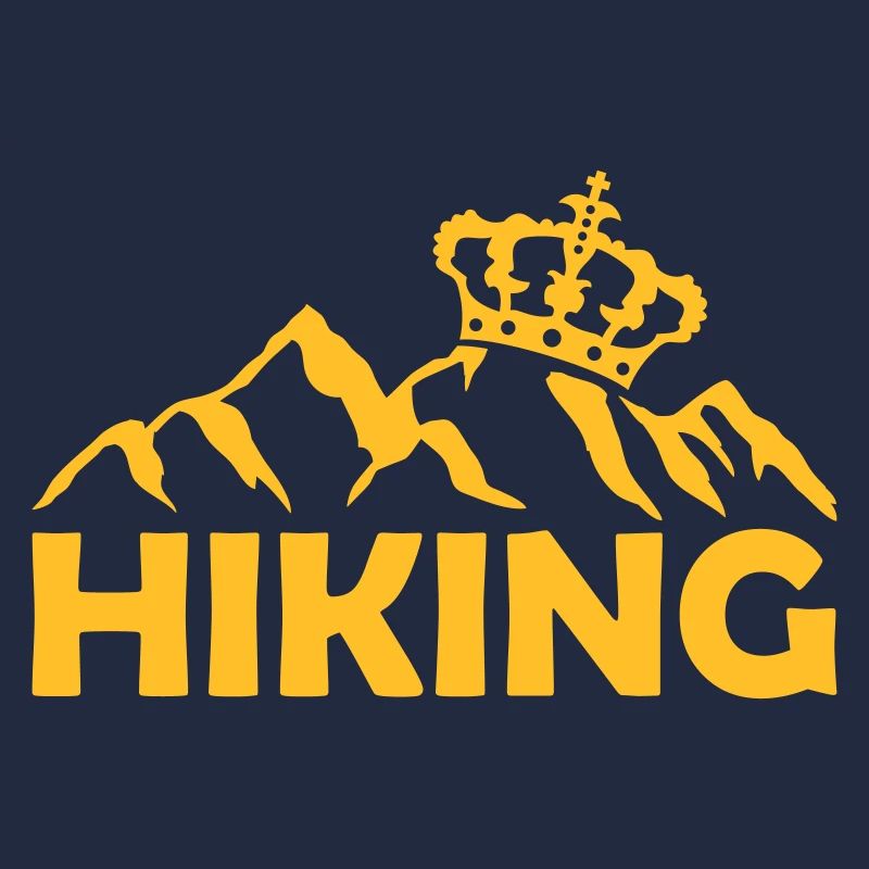 Logo hiking crown mountains