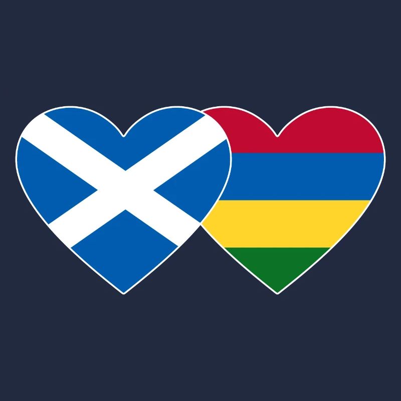 Ecosse Maurice Flag Heart