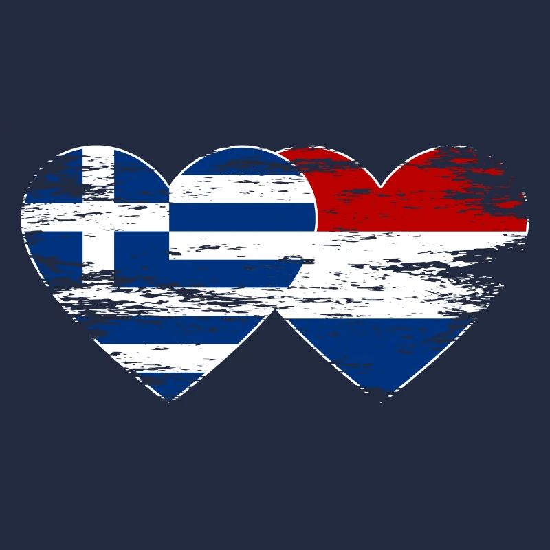 Grèce Drapeau hollandais coeur utilisé