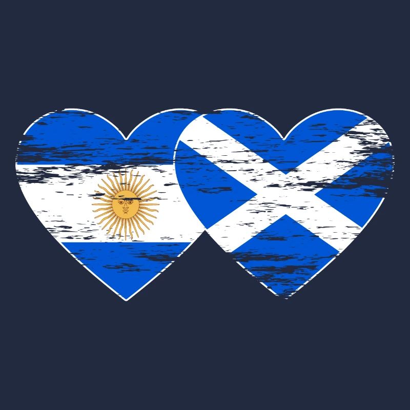 Drapeau de l’Ecosse de l’Argentine Coeur Utilisé