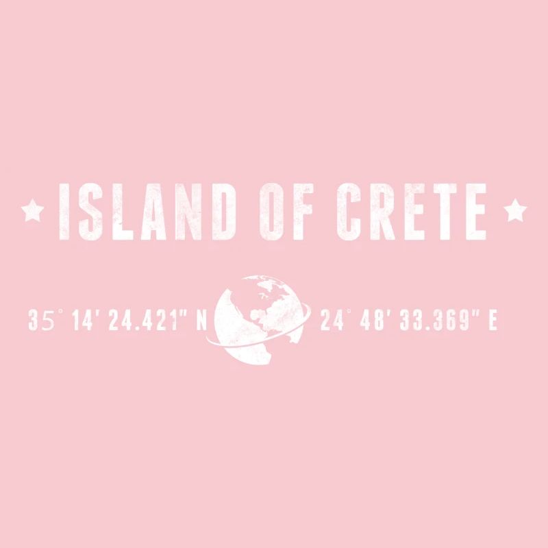 Crete Stylized Geographical Coordinates