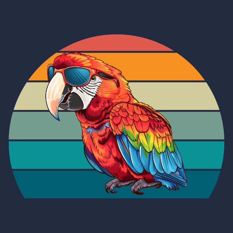 Perroquet Rétro Oiseau Été