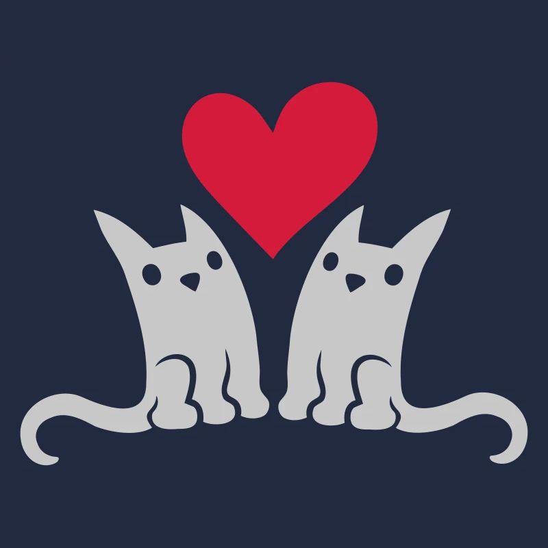 Couple de petits chats mignons