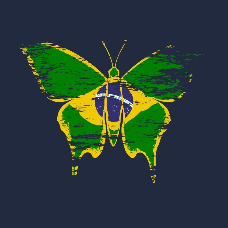 Drapeau du Brésil papillon utilisé