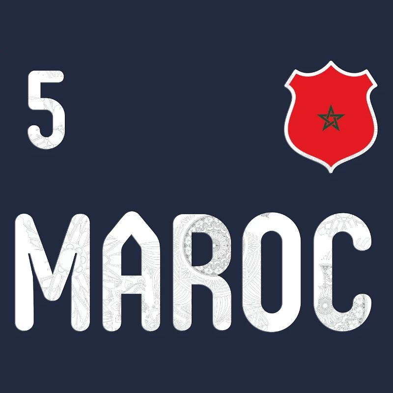 Teeshirt Maroc avec le numéro 5