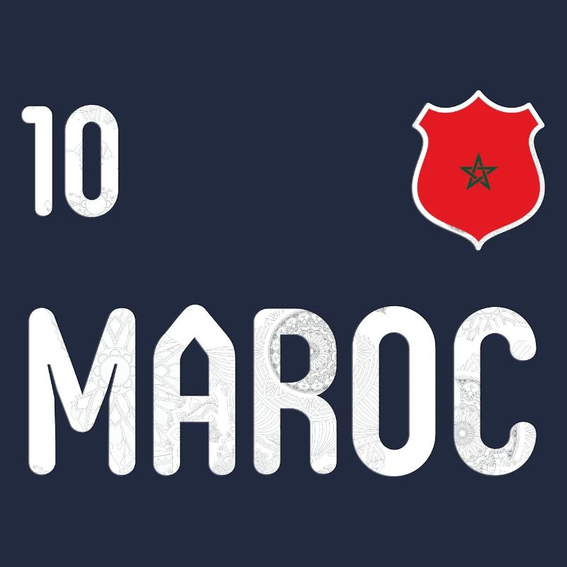 Teeshirt Maroc avec le numéro 10