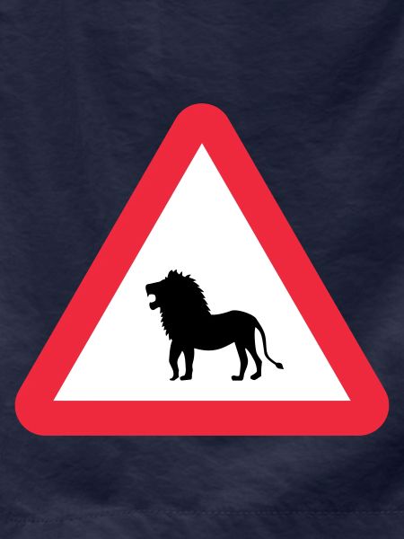 Caution Lion Warning