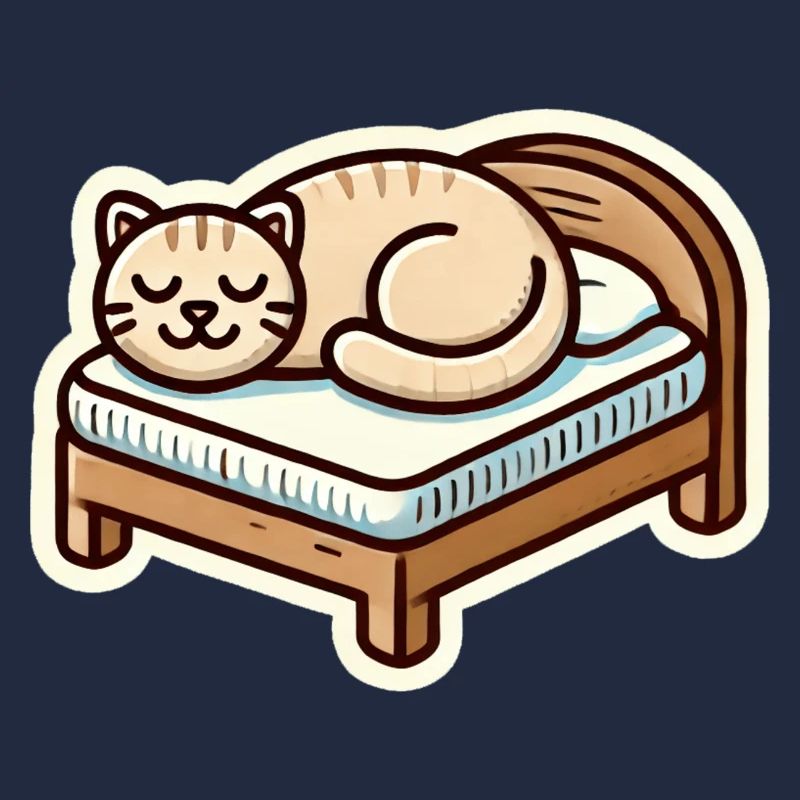 Cute Cat sleeping on the bed