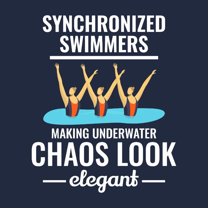 Synchronized Swimming Underwater Chaos Elegant