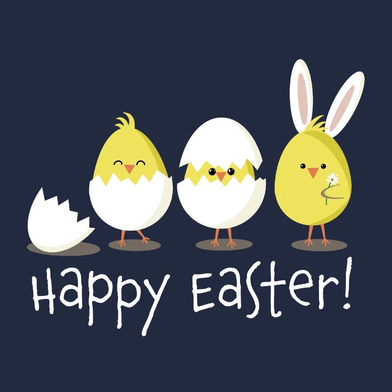 Joyeuses Pâques Poussin Oeuf Oeuf de Pâques