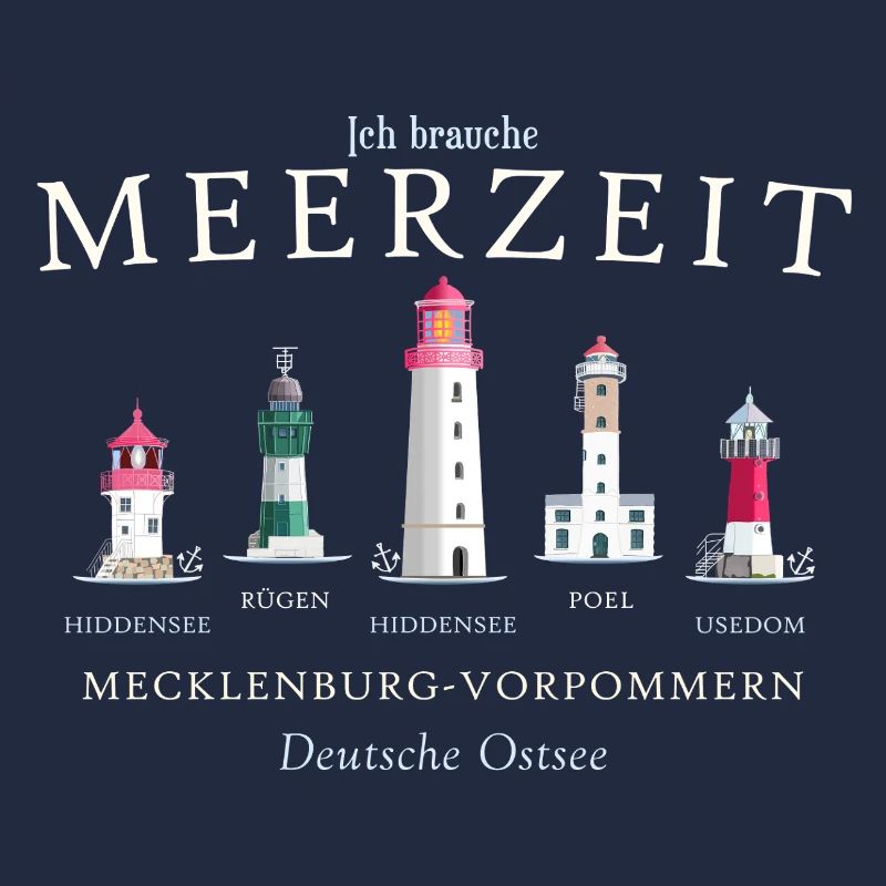 Rügen, Poel, Usedom, Hiddensee Dessin à la main