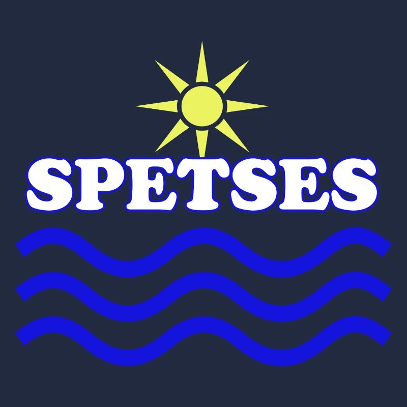 Spetses Island Sun and Wave Emblem