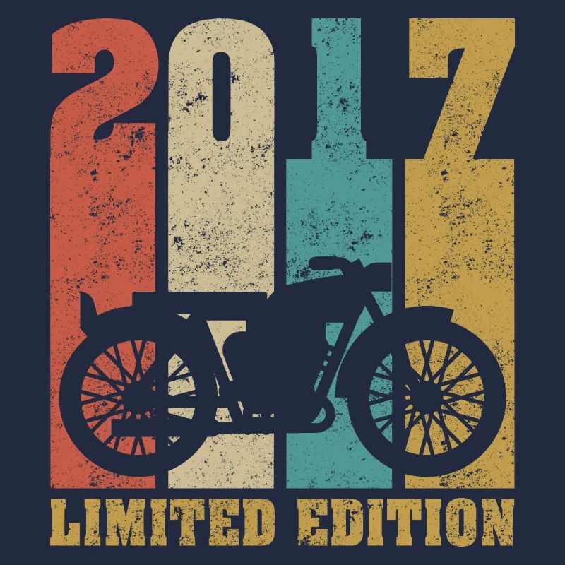 Vintage Motorrad 2017 Retro Geburtstagsgeschenk