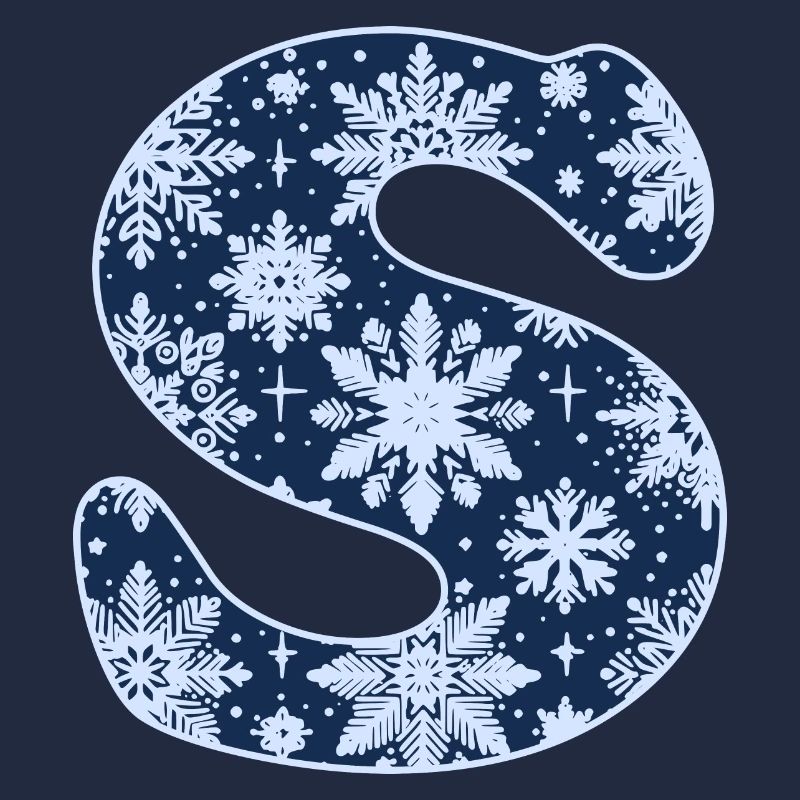 Lettre S Flocons de neige