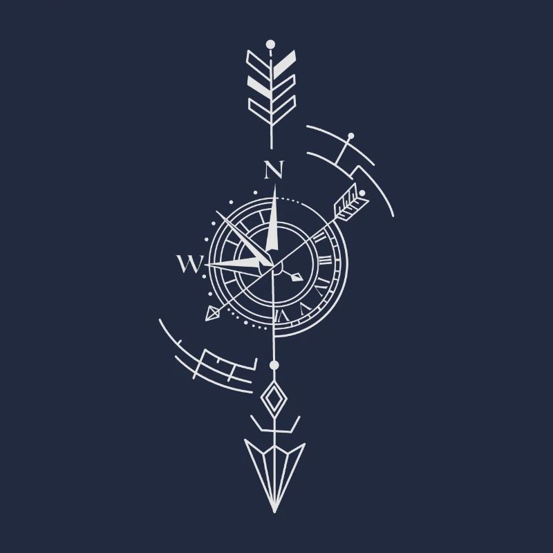 Kompass, Uhr, Navigation , Pfeil, Zeit