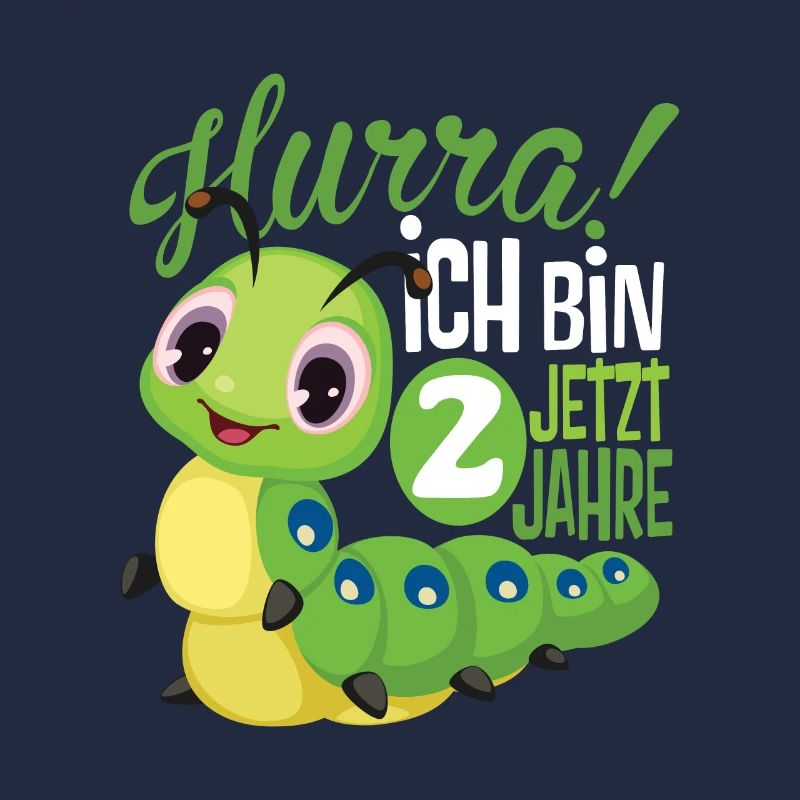 2 Geburtstag Kinder Raupe 2 Jahre