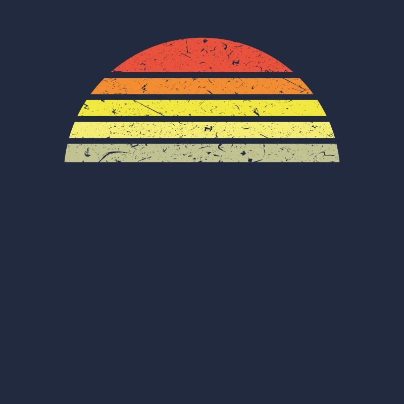 Sunset semicircle retro