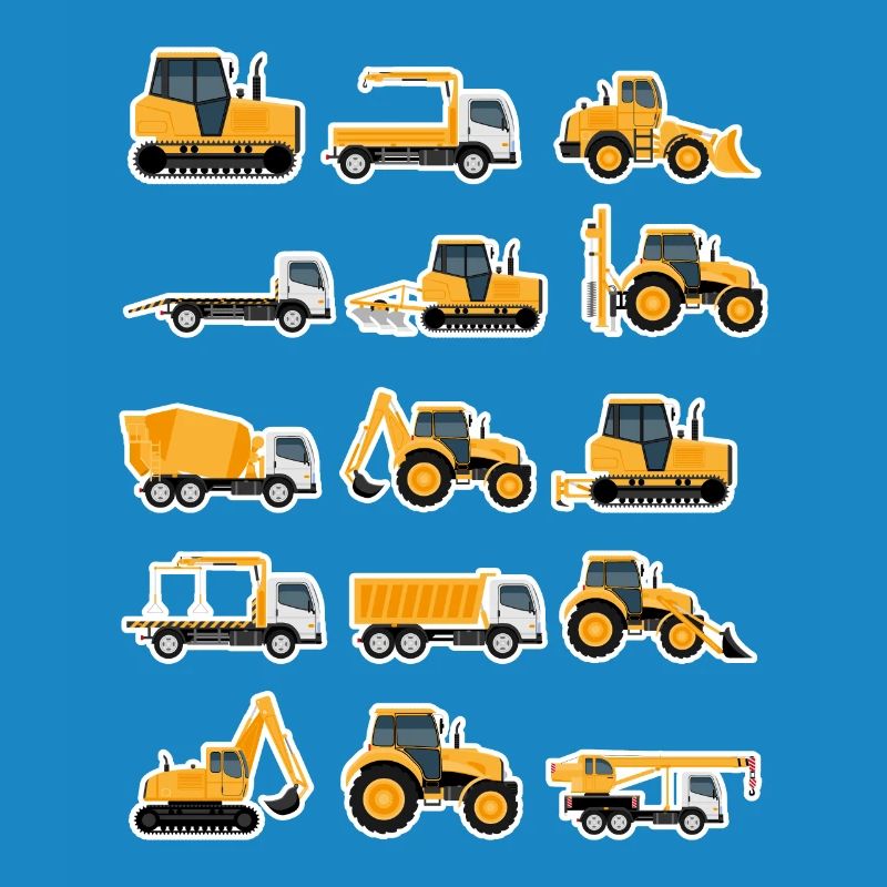Construction site construction vehicles collection excavator gift