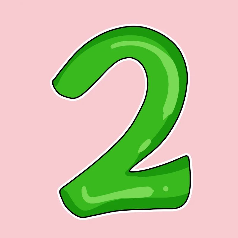 Numéro 2 vert