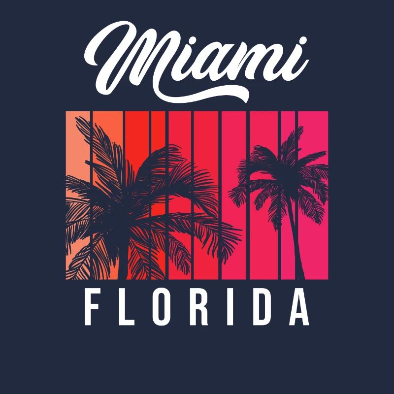 Miami Florida Retro Sunset