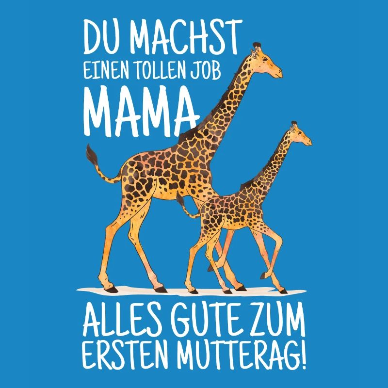 Muttertag Mutter Mummy Giraffe Spruch Geschenk