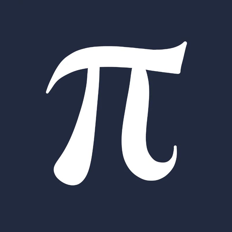 Pi sign white symbol