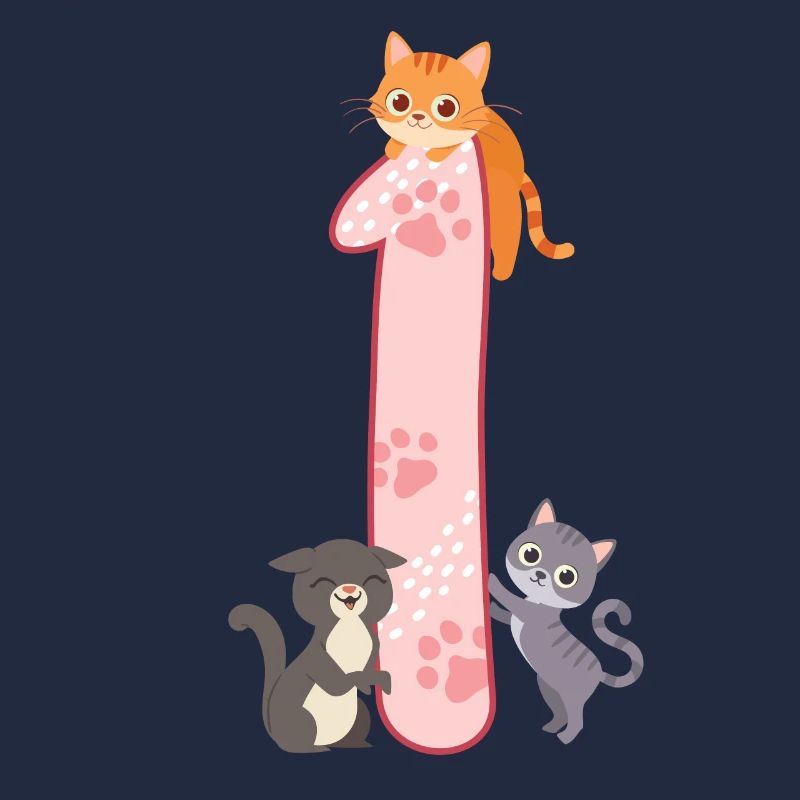 1. Geburtstag Mädchen Katze
