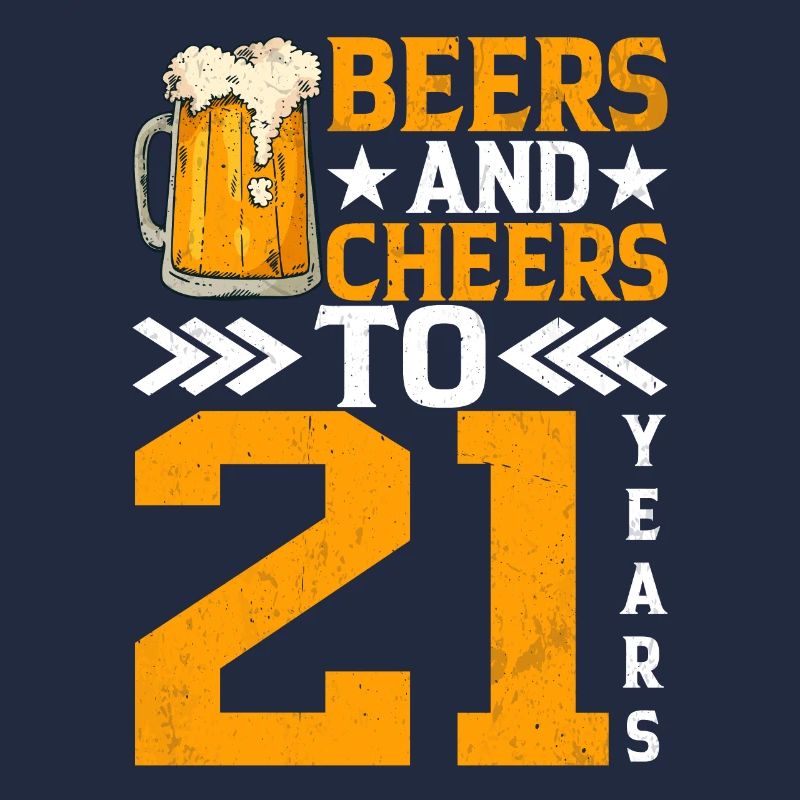 Acclamations et bière à 21 ans Chope de bière mousseuse