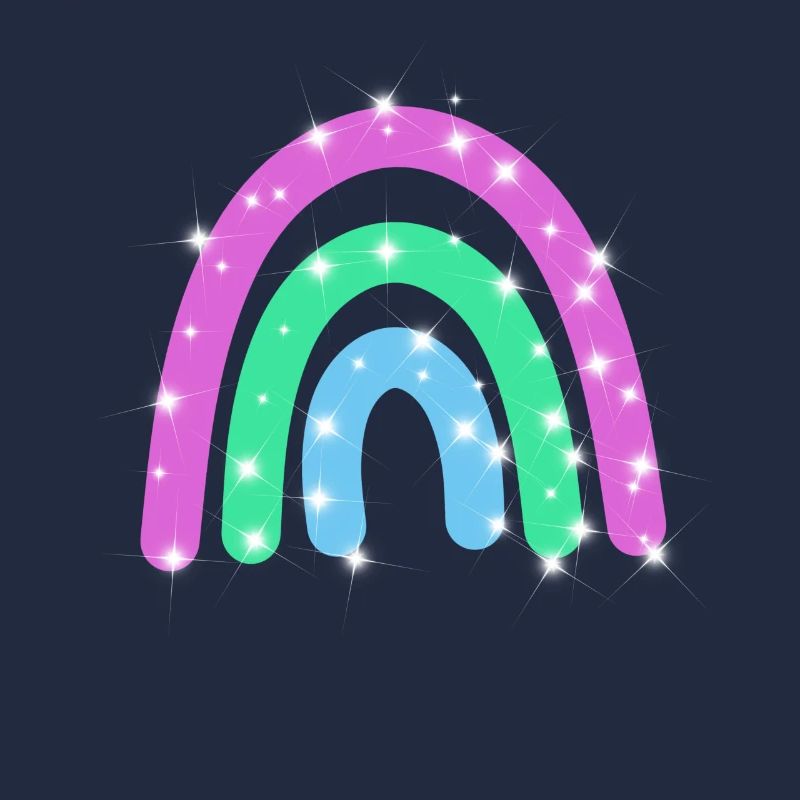 Polysexual Glitzer Regenbogen