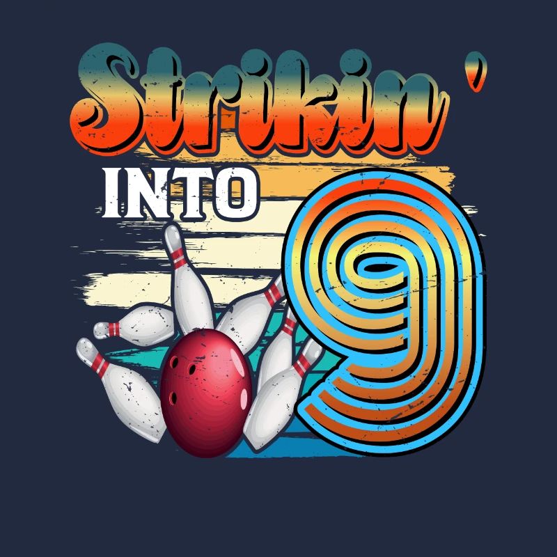 Strikin' Into 9 Bowling Bowler 9e anniversaire