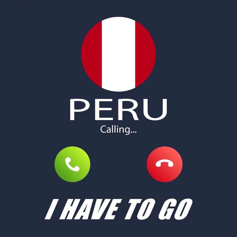 Peru ruft an Lusiger Flaggen Spruch