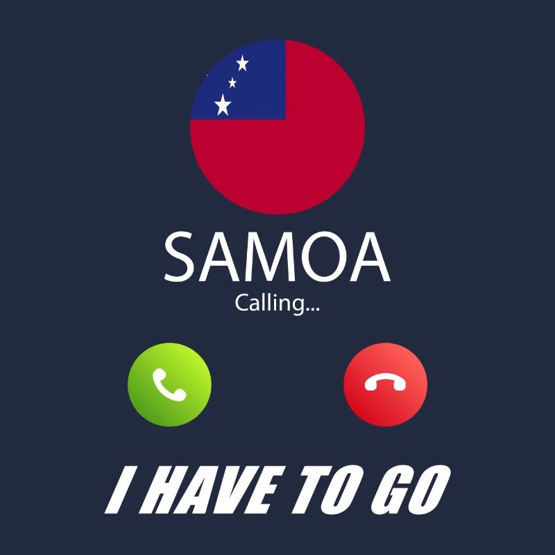 Samoa ruft an Lusiger Flaggen Spruch