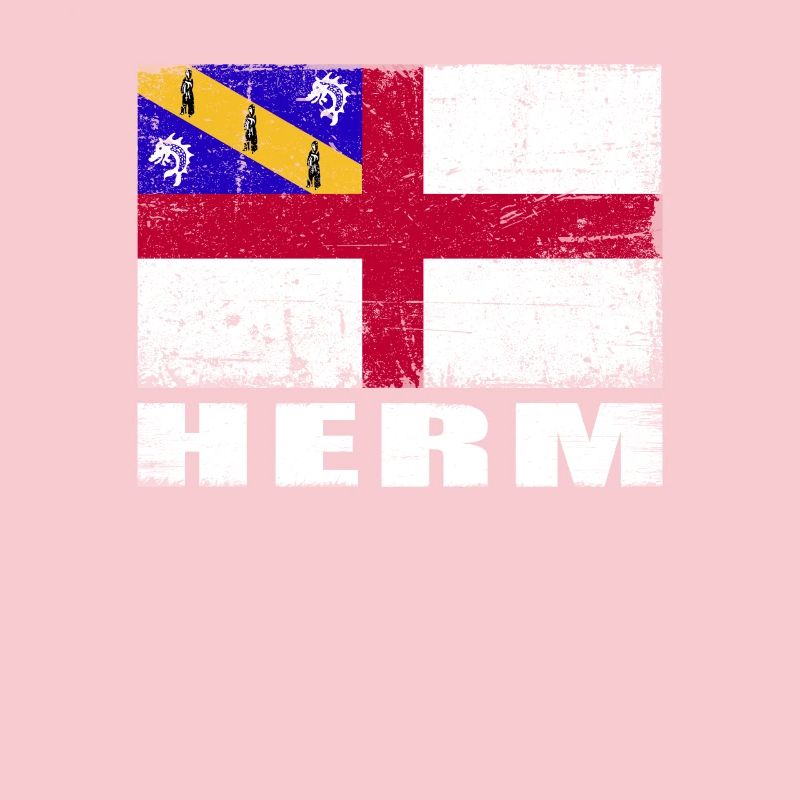 Drapeau Herm Grunge Drapeau Herm