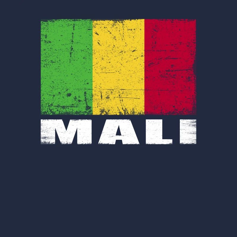 Drapeau du Mali Grunge Drapeau du Mali
