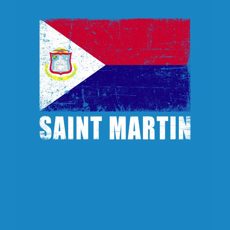 Drapeau de Saint-Martin Grunge Drapeau de Saint-Martin