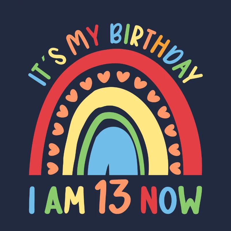 13 years old Rainbow Rainbow 13th birthday