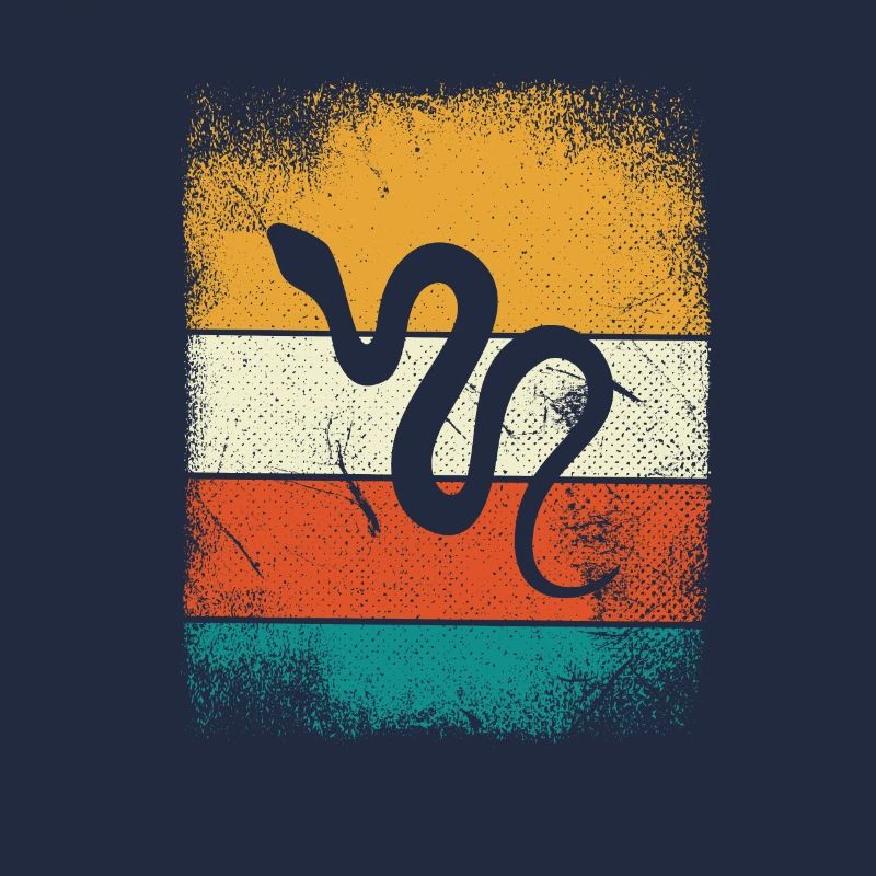 Snake Retro Reptile Python Idée cadeau