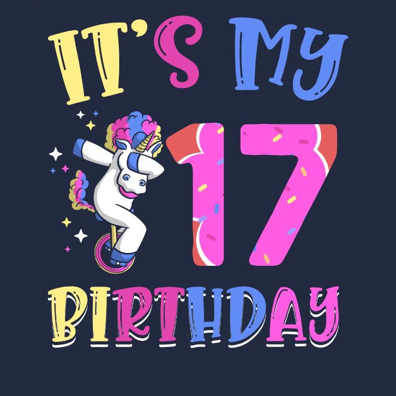 C’est mon 17e anniversaire de poney licorne éclatant