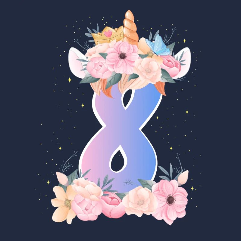 8 Einhorn Krone Niedlicher Blumenstrauß 8.