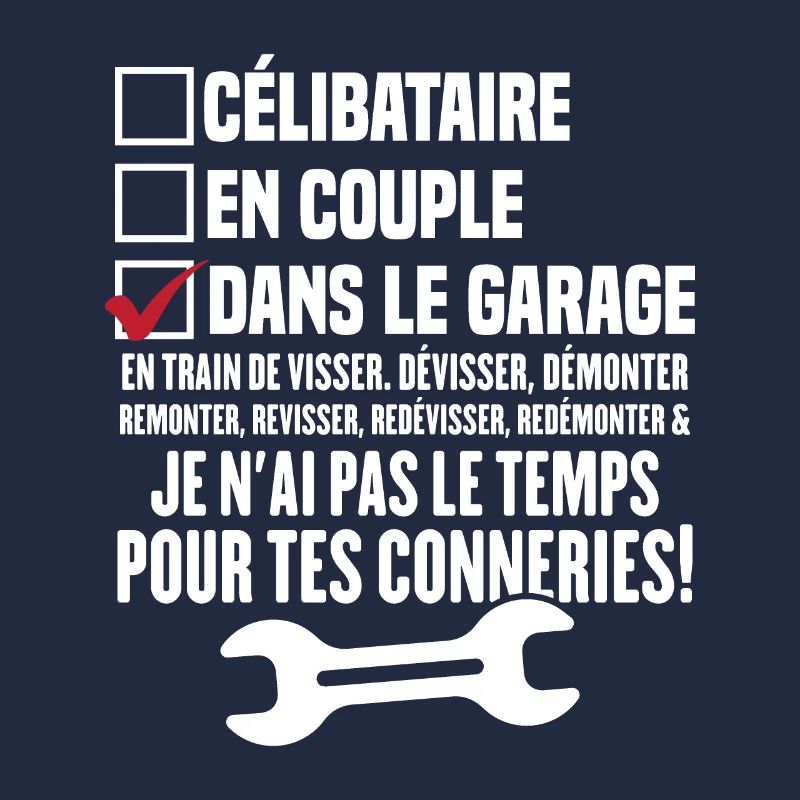 Celibataire en couple dans le garage