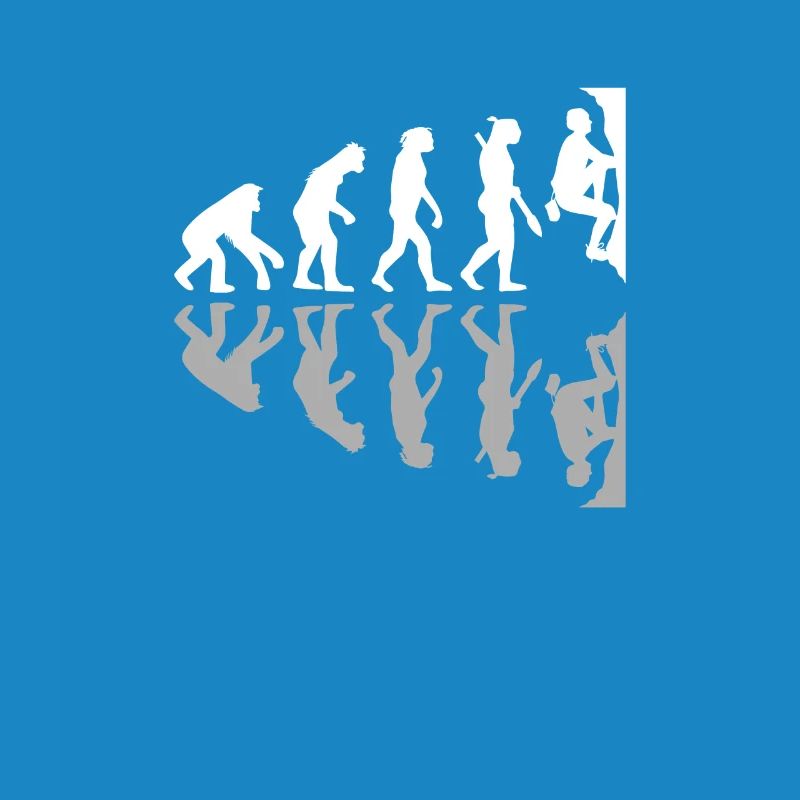 Human Evolution Funny Bouldering Climber Boulder